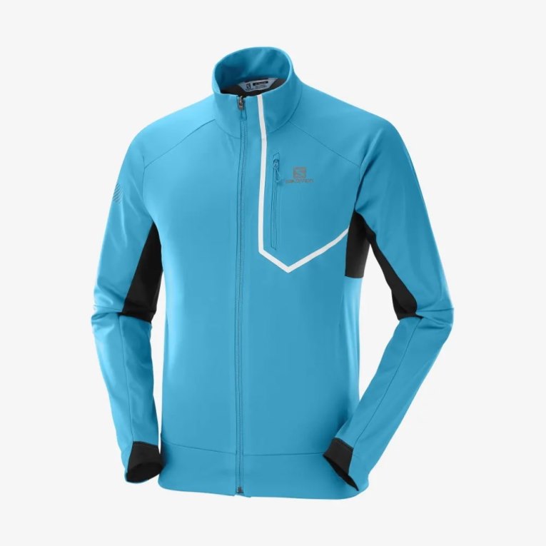 Salomon Gore Tex Infinium Windstopper Pro Men's Jackets Turquoise | CA 56N38